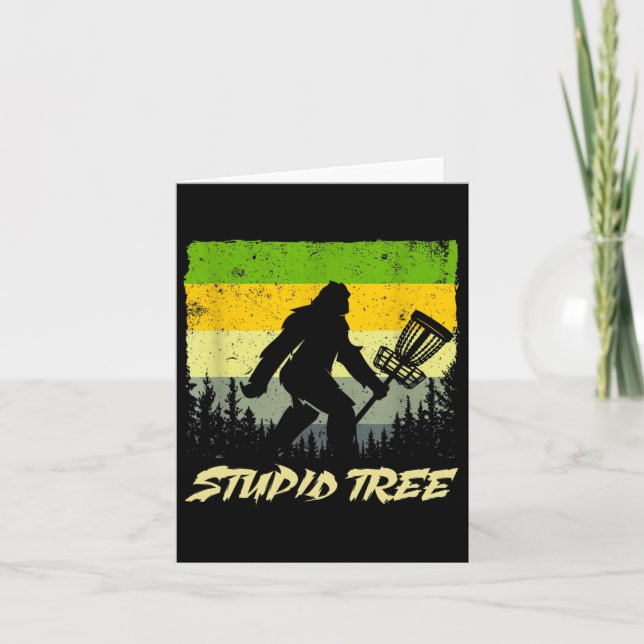 Stupid Tree Disc Golf Funny Frisbee Golf  Card (Front)