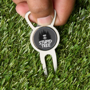 Stupid Tree Disc Golf Funny Frisbee Golf Golfer Divot Tool