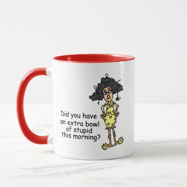 Stupidity Humor Mug (Left)