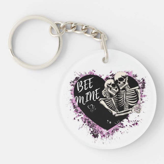 Sturdy acrylic keychain with cut  pair (Front)