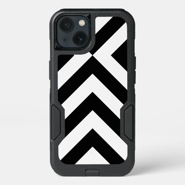 Sturdy Black and White Chevrons Case (Back)