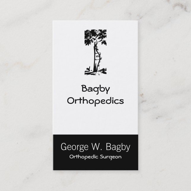 Sturdy Orthopedic Surgery Tree Professional Business Card (Front)