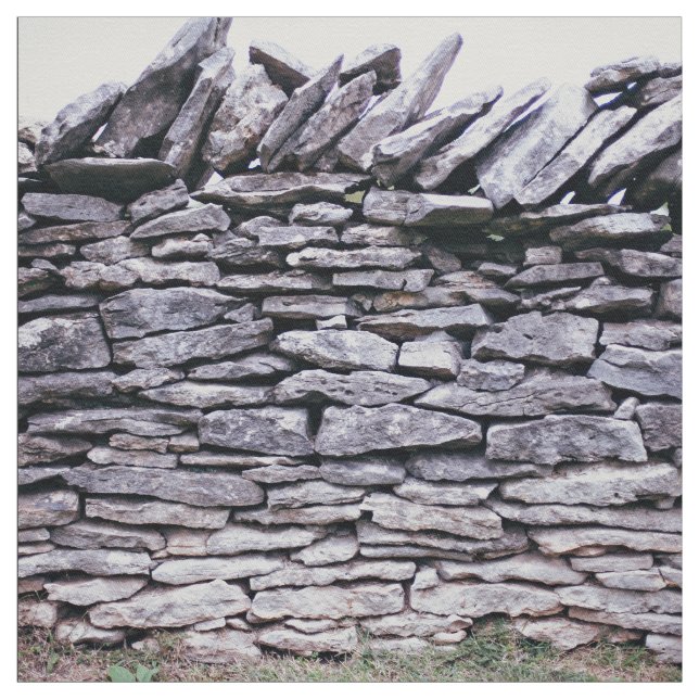 sturdy stacked stones fence fabric (Swatch)