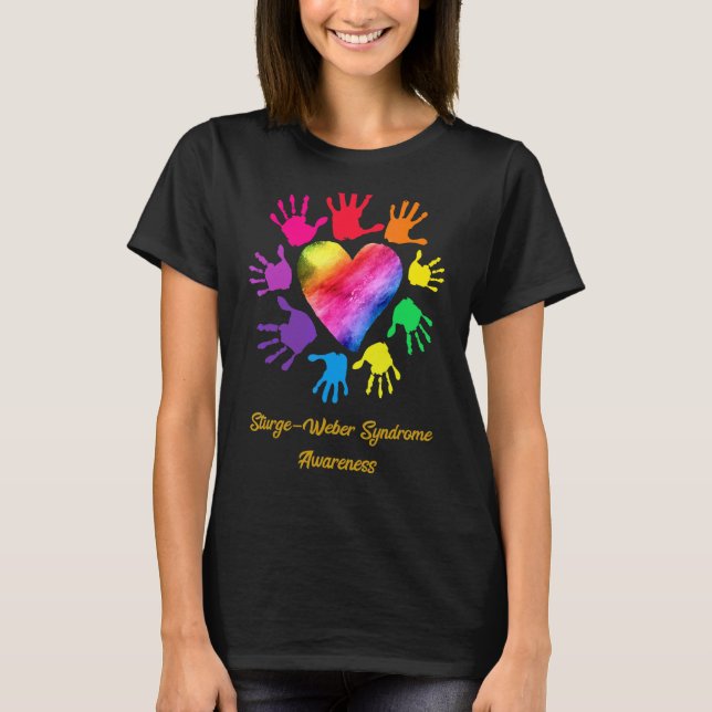 Sturge Weber Syndrome Awareness Hands T-Shirt (Front)