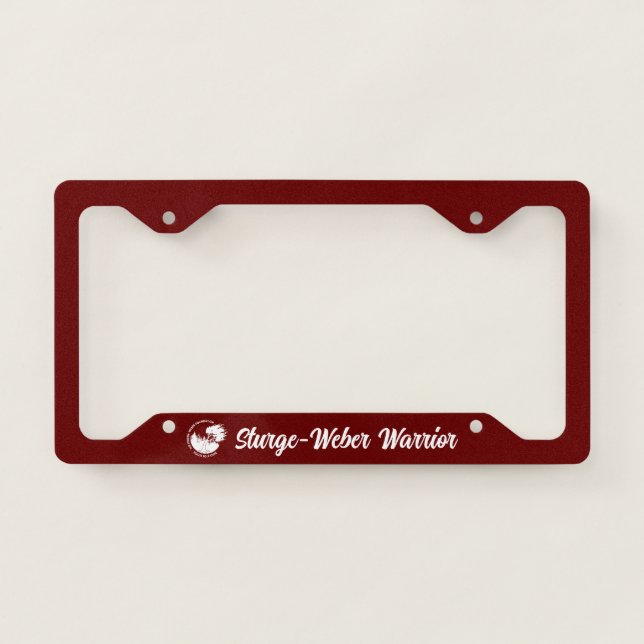 Sturge-Weber Warrior Lincense Plate Cover (Front)