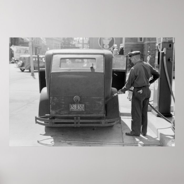 Sturgeon Bay Gas Station 1940 Poster