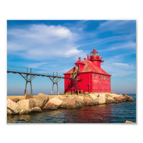 Sturgeon Bay Lighthouse Pier Photo Print
