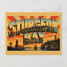 Sturgeon Bay WI Lighthouse Bluffs Sea Caves Art