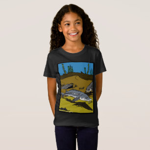 STURGEON COLORING PAGE & SCUTES - girls t-shirt