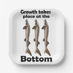 Sturgeon Fish Bottom Dweller Inspirational Party Paper Plates