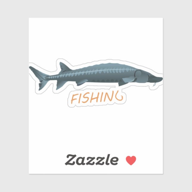 Sturgeon Fishing Sticker (Sheet)