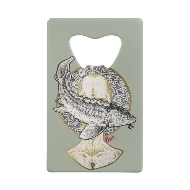 STURGEON GOD CREDIT CARD BOTTLE OPENER (Back)