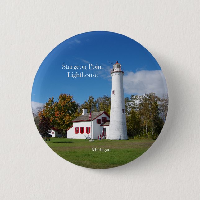 Sturgeon Point Lighthouse button (Front)
