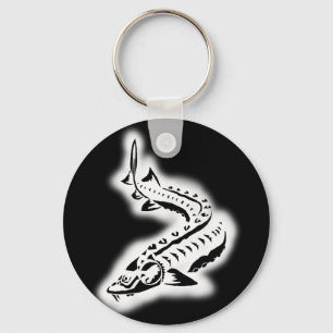 Sturgeon Tribal Glow Keychain