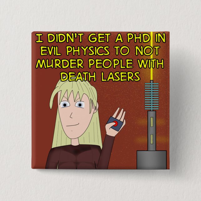 Sturgeon's Law - Evil PhD Square Button (Front)