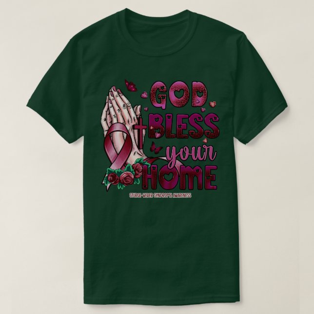 SturgeWeber Syndrome Awareness god bless faith hop T-Shirt (Design Front)