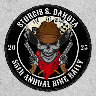 Sturgis 85th Annual Bike Rally 2025 Cowboy Skull Patch