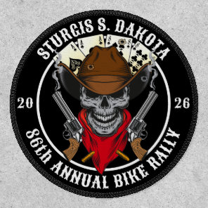 Sturgis 86th Annual Bike Rally 2026 Cowboy Skull Patch