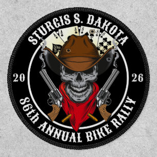 Sturgis 86th Annual Bike Rally 2026 Cowboy Skull Patch