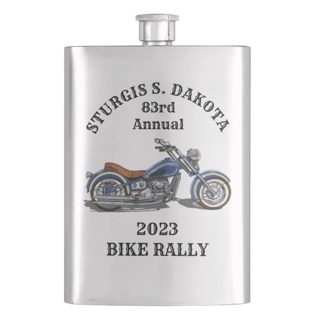 Sturgis Bike Rally 2023 Motorcycle Flask (Front)