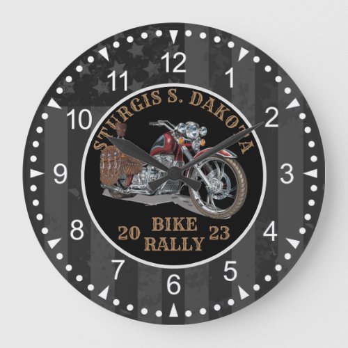 Sturgis Bike Rally 2023 Motorcycle Large Clock