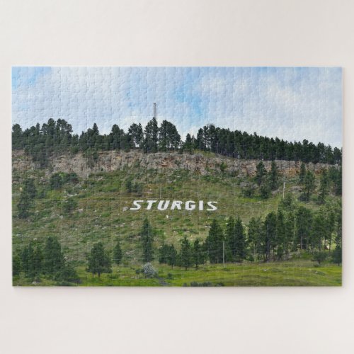 Sturgis Hillside Sign South Dakota Jigsaw Puzzle