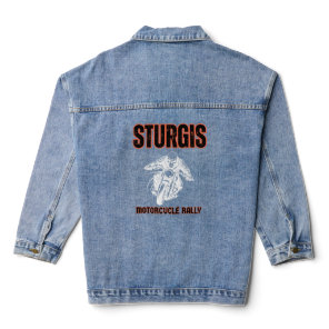 STURGIS MOTORCYCLE RALLY , BIKE RALLY VINTAGE DENIM JACKET