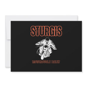 STURGIS MOTORCYCLE RALLY , BIKE RALLY VINTAGE INVITATION