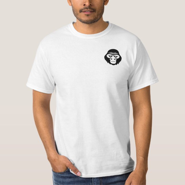 Sturn Looking Gorrila Emoji Logo Customizable T-Shirt (Front)