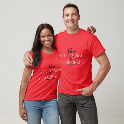 Stuttering Confidence Red T_Shirt