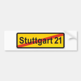 Stuttgart 21 bumper sticker