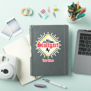 Stuttgart City Germany Retro Skyline Vintage Sticker