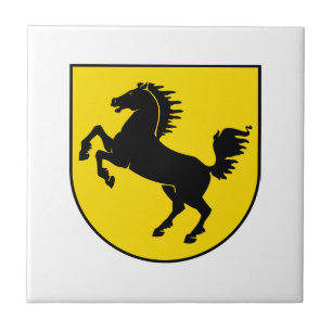 Stuttgart flag city germany symbol emblem horse ceramic tile