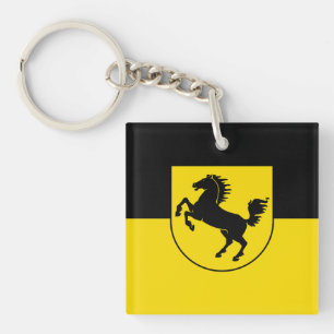 Stuttgart flag city germany symbol emblem horse keychain