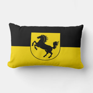 Stuttgart flag city germany symbol emblem horse lumbar pillow