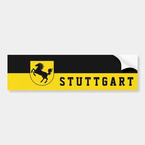 Stuttgart Flag Germany Bumper Sticker