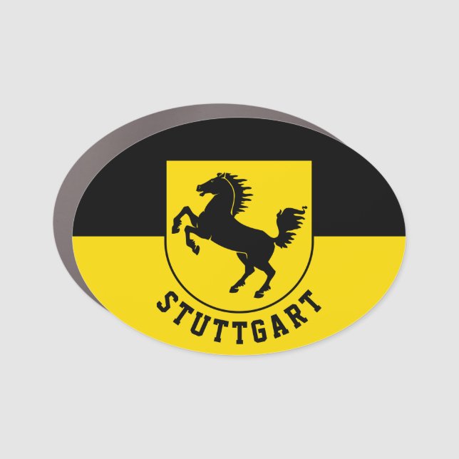 Stuttgart Flag (Germany) Car Magnet (Front)