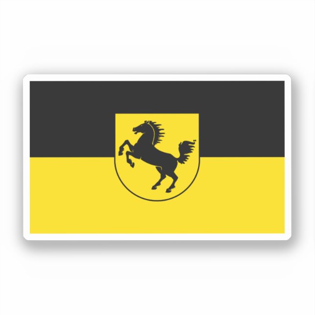 Stuttgart Flag (Germany) Sticker (Front)