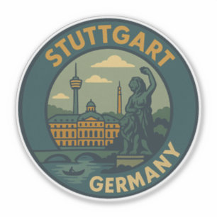 Stuttgart Germany City Art Sticker
