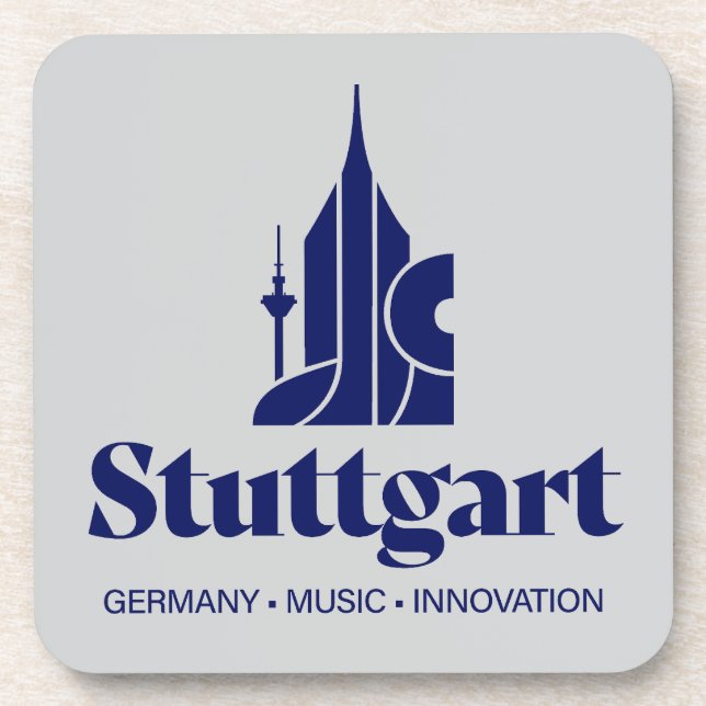 Stuttgart Germany Europe Beverage Coaster (Front)