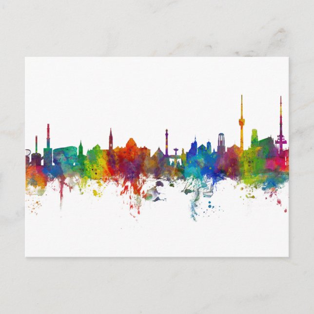 Stuttgart Germany Skyline Postcard (Front)