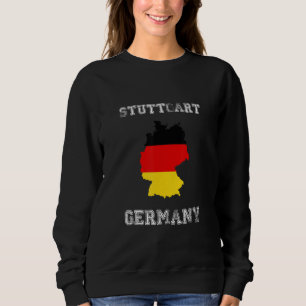 Stuttgart Germany Vintage Germany Flag Map Design Sweatshirt