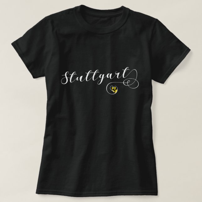 Stuttgart Heart, Baden-Württemberg, Germany T-Shirt (Design Front)