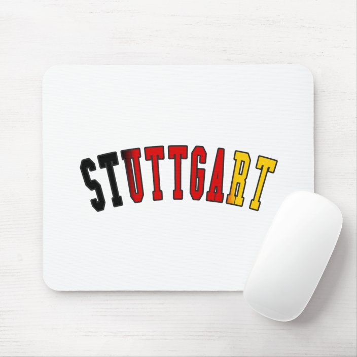 Stuttgart in Germany National Flag Colors Mouse Pad
