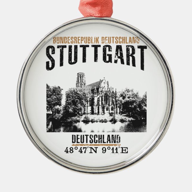 Stuttgart Metal Ornament (Front)