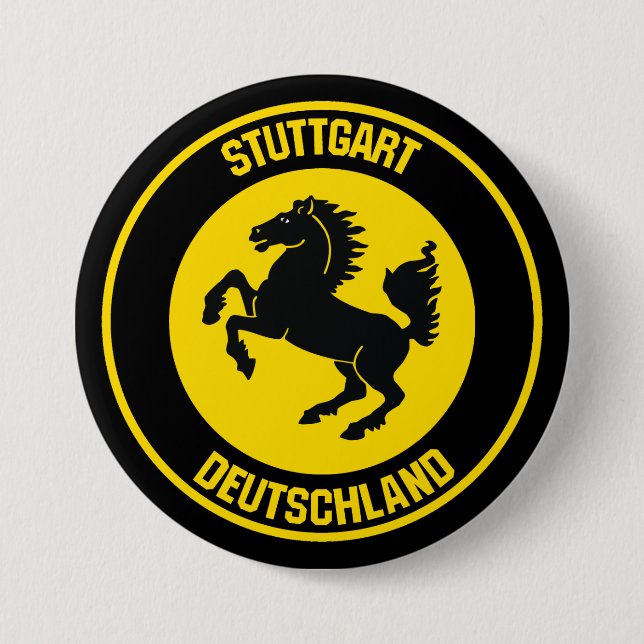 Stuttgart Round Emblem Button (Front)