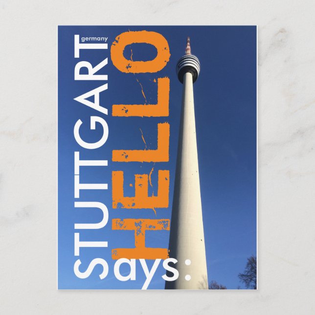 Stuttgart says Hello 2.0 Postcard (Front)