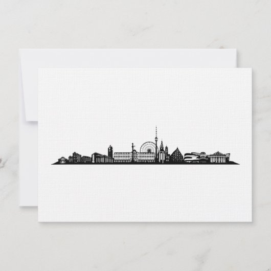 Stuttgart Stadt Skyline - postcard / folding card (Front)