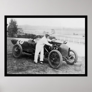 Stutz Racer Woman Mechanic 1916 Poster