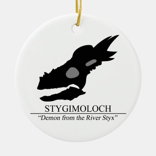 Stygimoloch Skull Ceramic Ornament